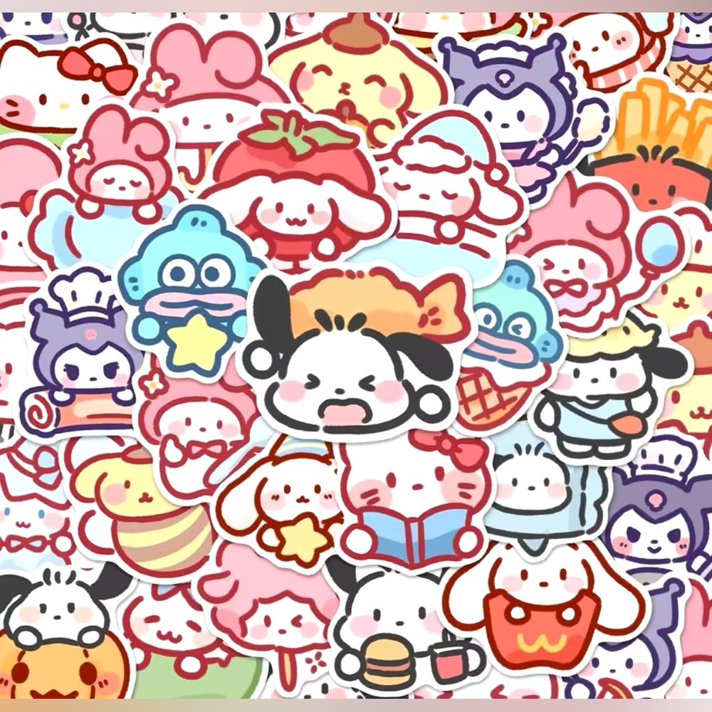 Mini Vinyl Hello Kitty and Friends Doodle Sticker Sets
